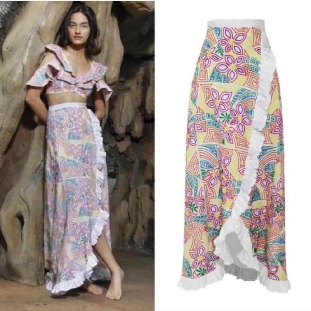 Colorful Patterned Maxi Skirt